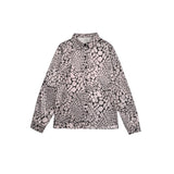 Animal Print Wrap Blouse
