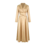 Long Sleeve Ball Gown Maxi Dress