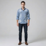 Denim Button-Up