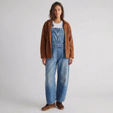 Wide-Leg Denim Overalls