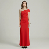 Maxi Dress with Off-the-Shoulder Ruching
