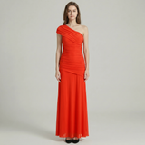 Maxi Dress with Off-the-Shoulder Ruching