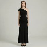 Maxi Dress with Off-the-Shoulder Ruching