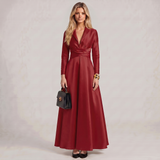 Long Sleeve Ball Gown Maxi Dress