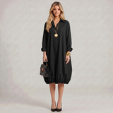 Linen Button Down Midi Dress