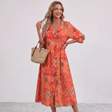 Paula Botanical Print Maxi Dress